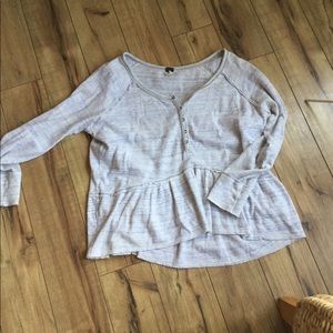 Free People Thermal Peplum Top